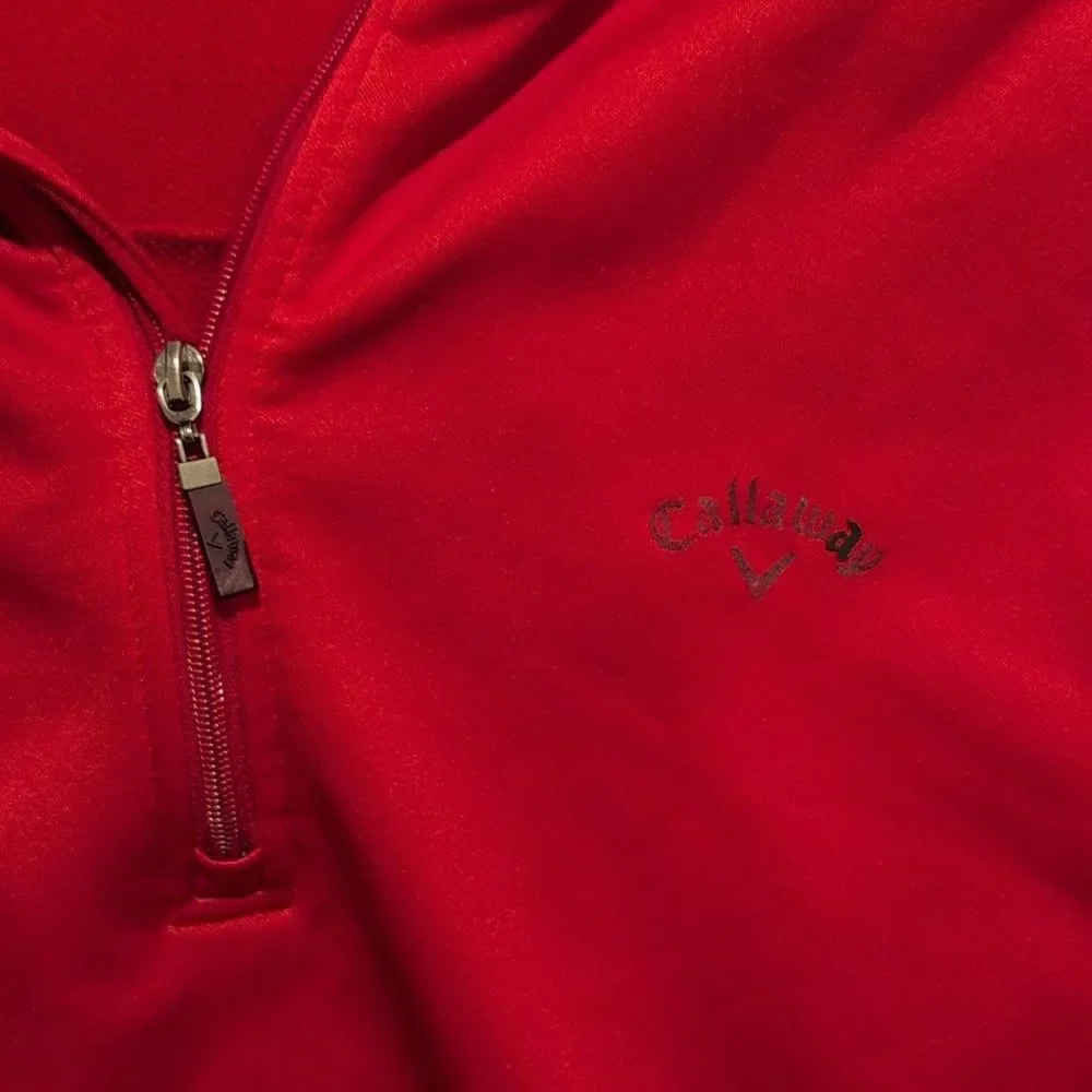 Callaway Vibrant Red Quarter-Zip Sweatshirt XL